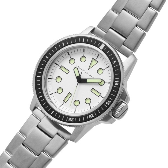 🔥 ARMANI EXCHANGE Men LEONARDO
Round White Dial Stainless Steel Bracelet🔥🔥 - Picture 3 of 7